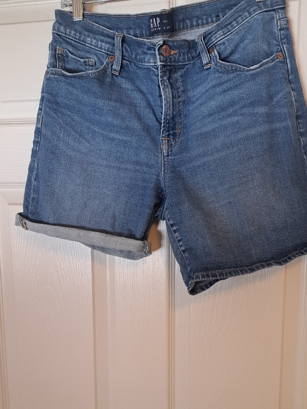 GAP Blue Rolled Hem Denim Shorts